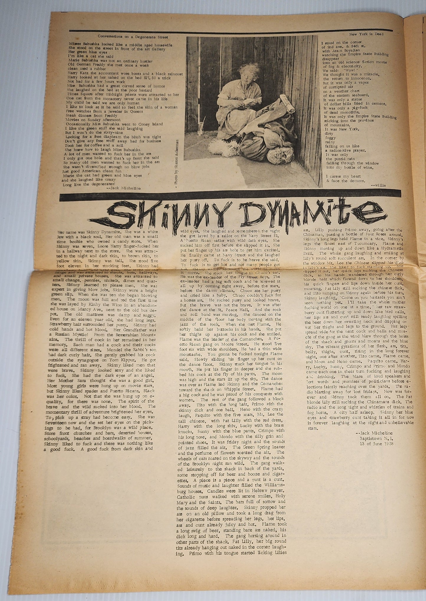 OPEN CITY No. 70, Sept. 20–26, 1968 -- With Renaissance Supplement Edited by Bukowski (Skinny Dynamite)