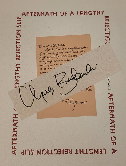 Signed by Charles Bukowski (#34/150): Aftermath of a Lengthy Rejection Slip (1983)