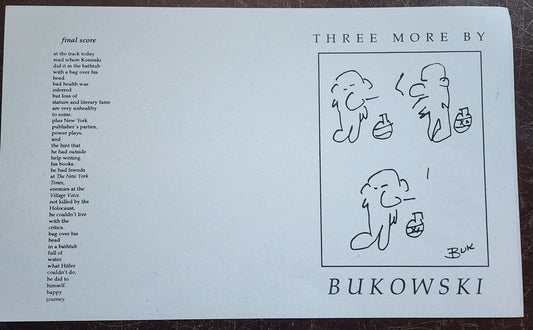 Three More by Bukowski UNFOLDED – X-Ray Book Company 1996