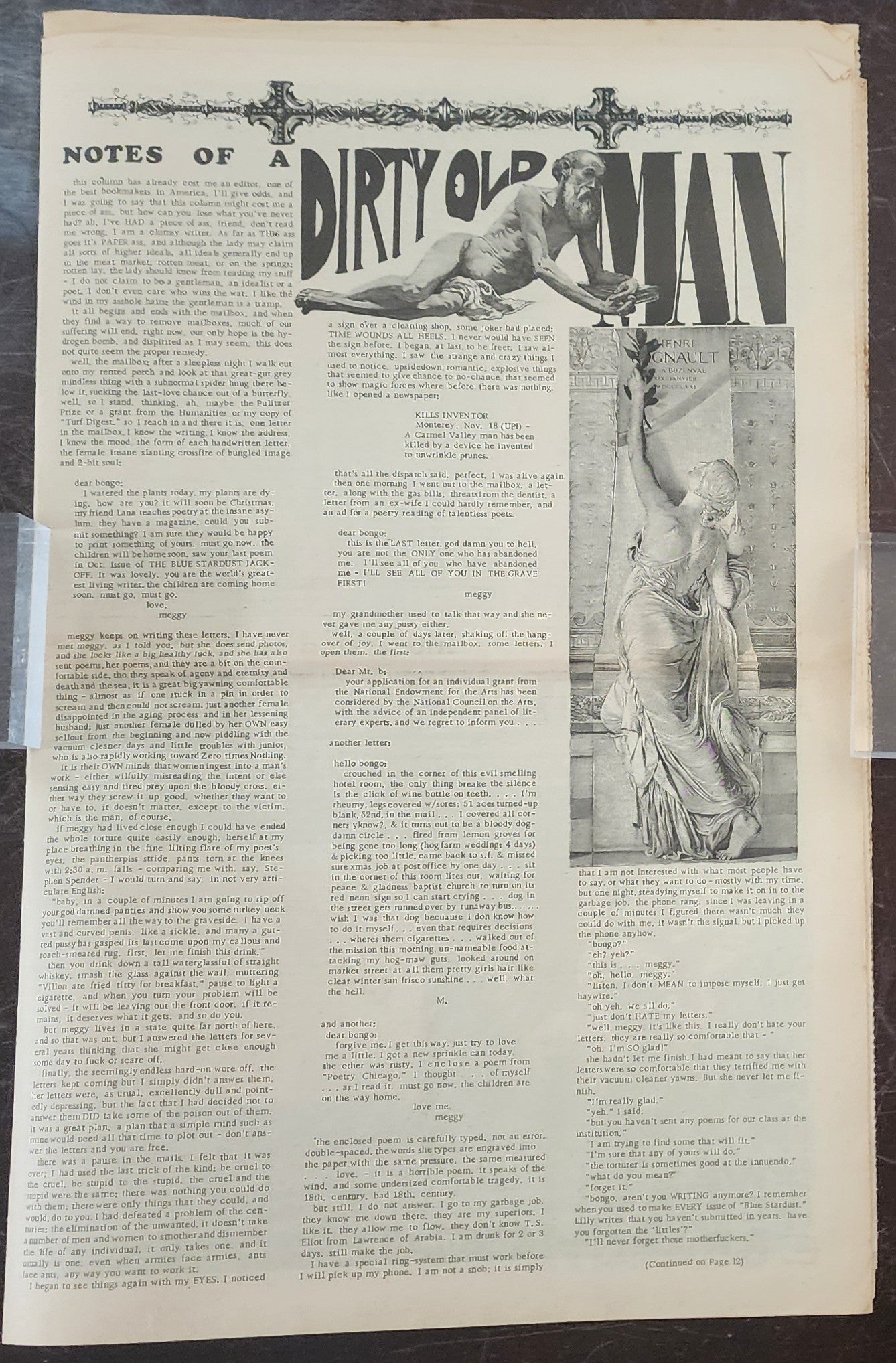 OPEN CITY No. 31, Nov. 30–Dec. 5, 1967 — Bukowski Notes, Liza Williams