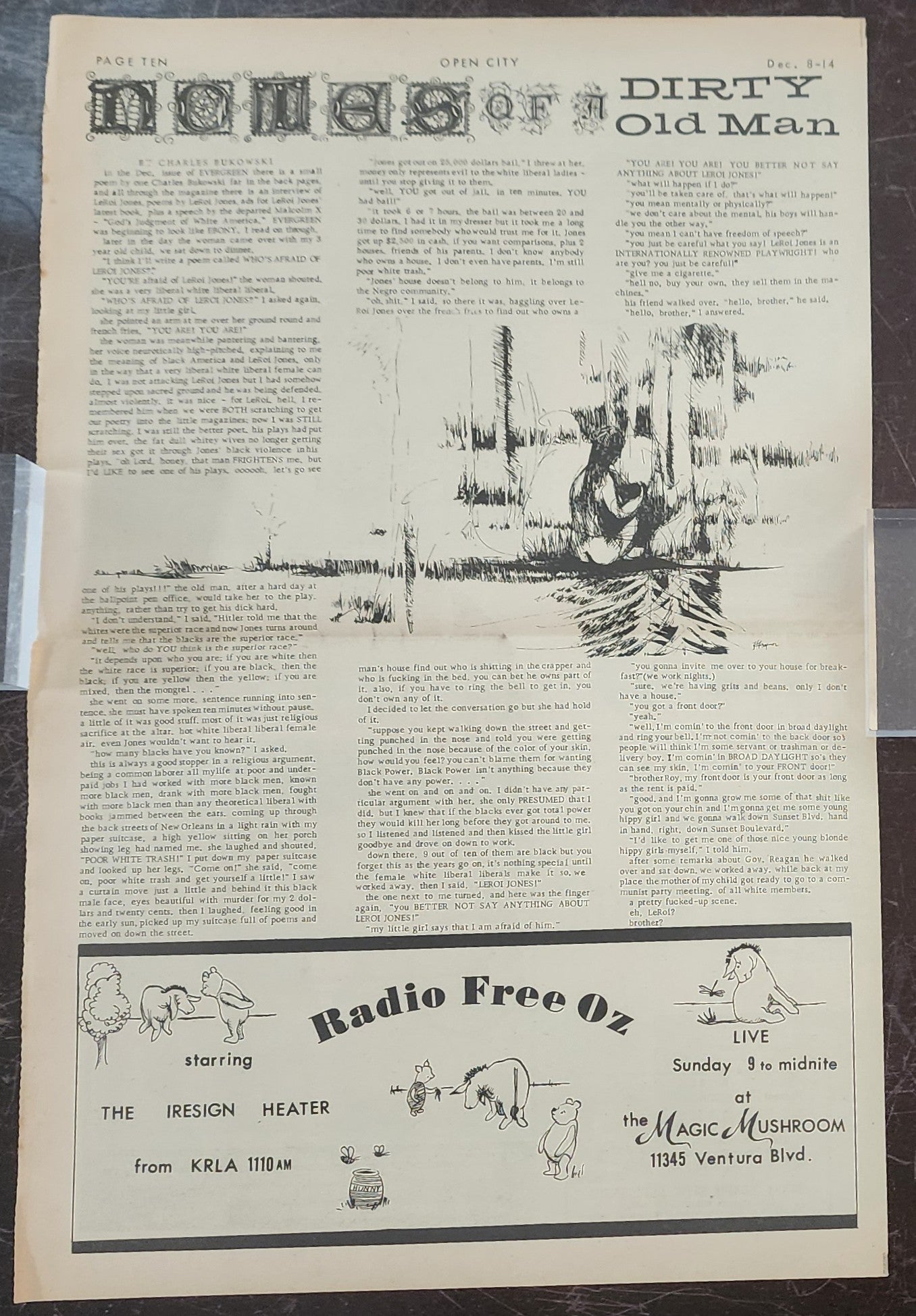 OPEN CITY No. 32, Dec. 8–14, 1967 — Bukowski on LeRoi Jones, Radio Free Oz at the Magic Mushroom
