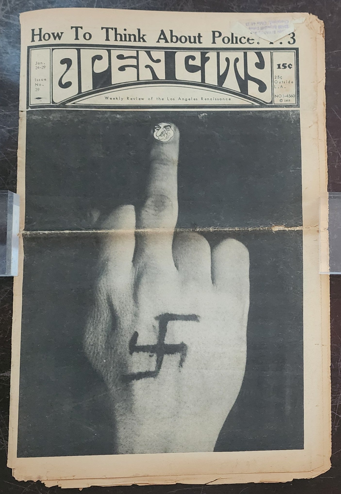 OPEN CITY No. 39, Jan. 24–29, 1968 — Bukowski in the Charity Ward, Jimi Hendrix at the Shrine, Linda Ronstadt