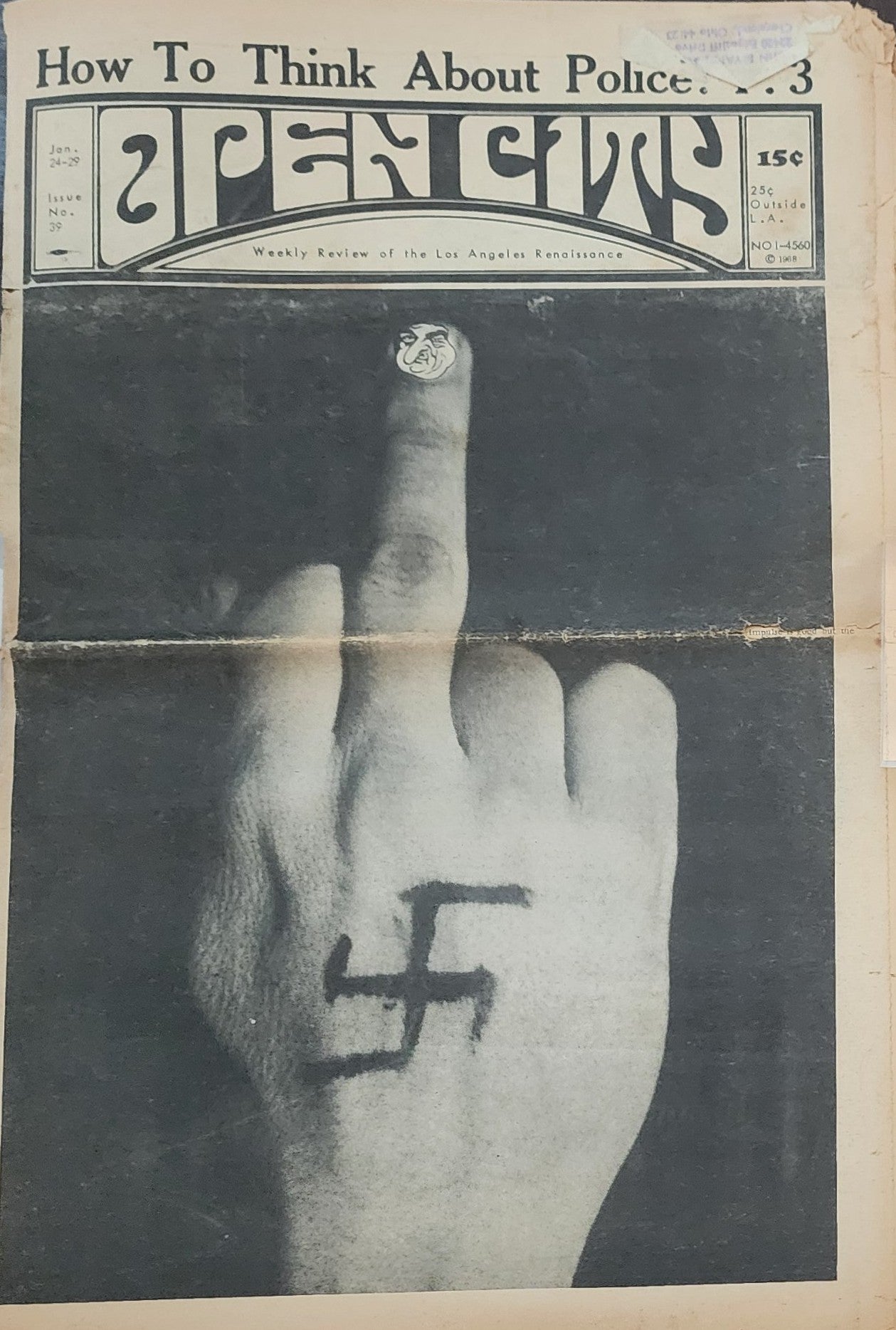 OPEN CITY No. 39, Jan. 24–29, 1968 — Bukowski in the Charity Ward, Jimi Hendrix at the Shrine, Linda Ronstadt