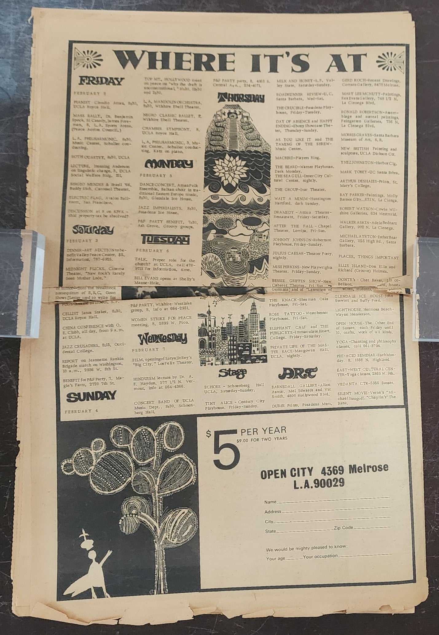 OPEN CITY No. 40, Feb. 2–8, 1968 — Bukowski on the Bomb and the Pueblo Crisis, The Beard Bust, Electric Flag