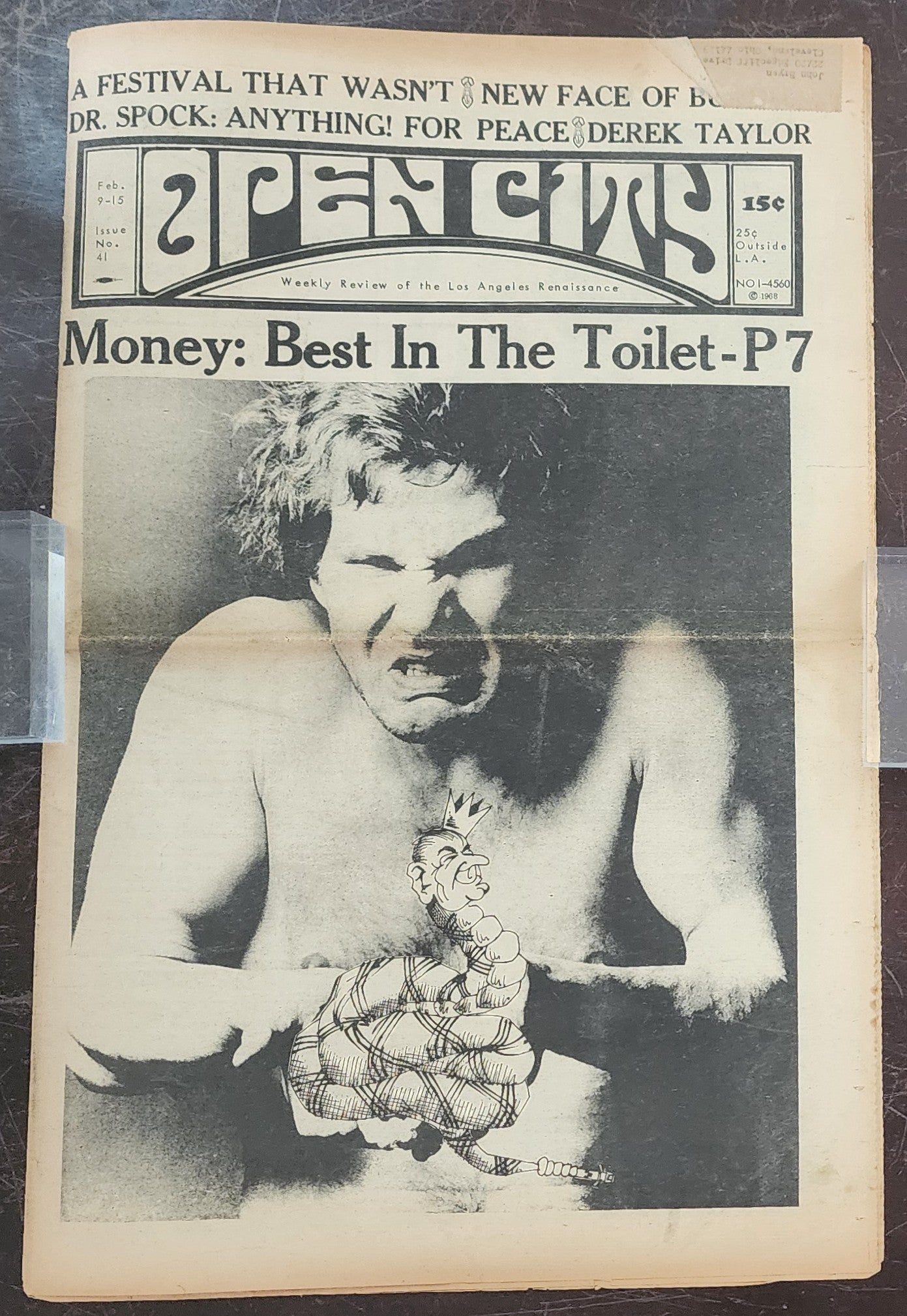 OPEN CITY No. 41, Feb. 9–15, 1968 — Bukowski Early Version of a Scene from Barfly, Jefferson Airplane, Cream, Mayor Yorty