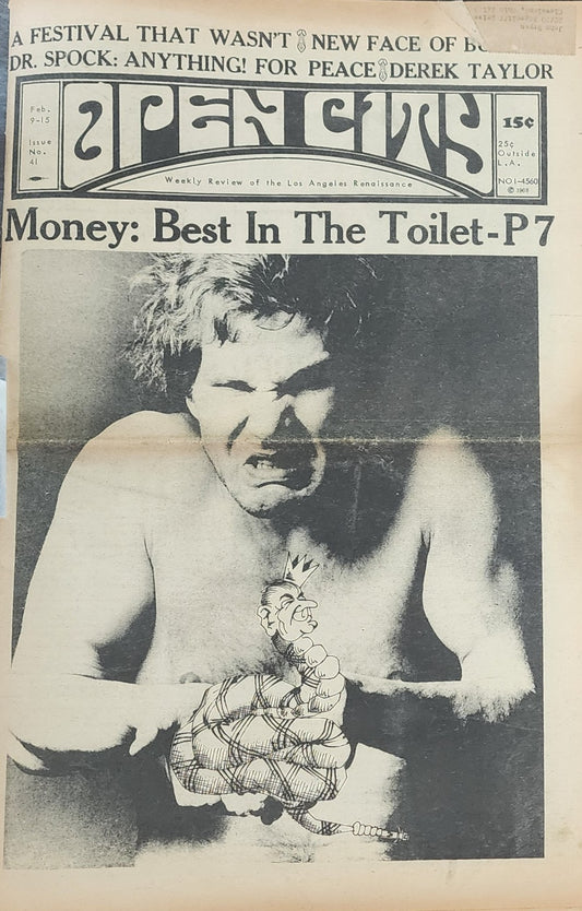 OPEN CITY No. 41, Feb. 9–15, 1968 — Bukowski Early Version of a Scene from Barfly, Jefferson Airplane, Cream, Mayor Yorty