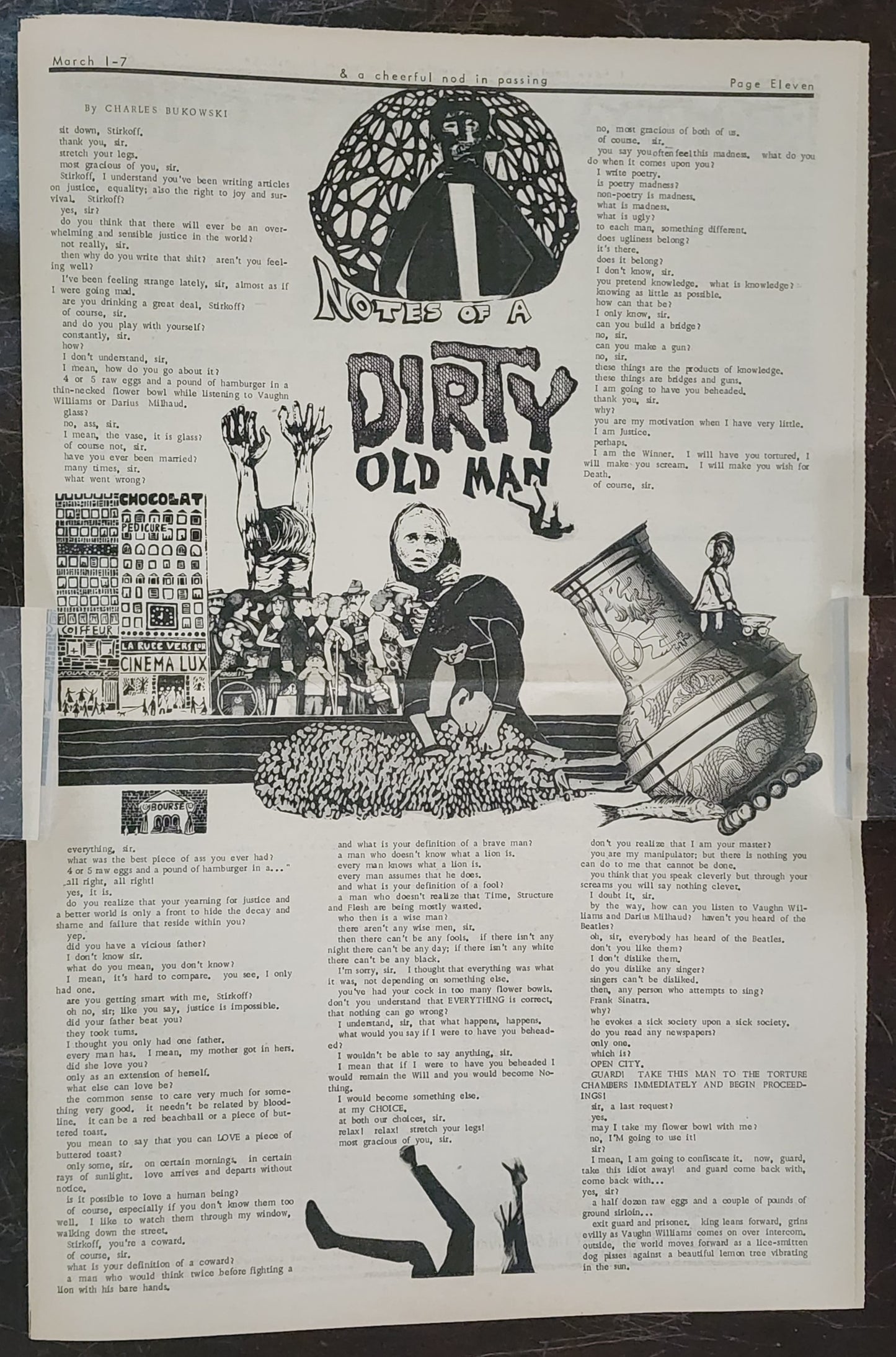 OPEN CITY No. 44, Mar. 1–7, 1968 — Bukowski Notes, Ralph Gleason, Liza Williams