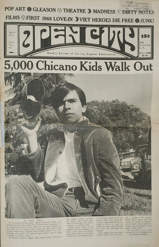 OPEN CITY No. 45, Mar. 8–14, 1968 — Bukowski on His Parents, Chicano Walkouts, Quicksilver Messenger Service, Steppenwolf