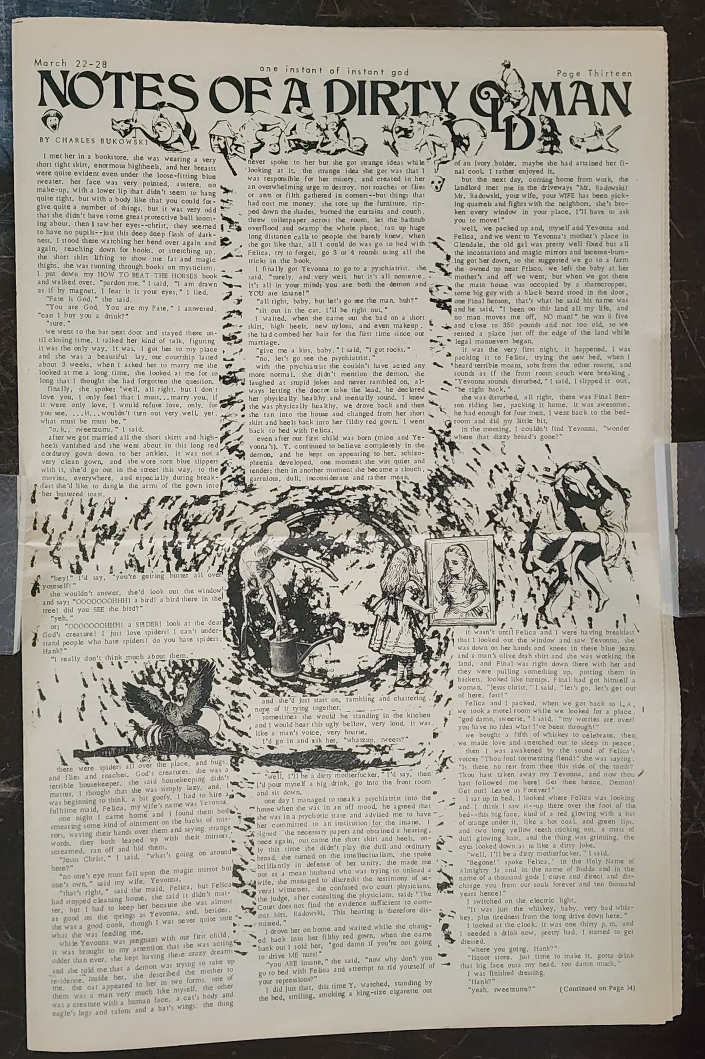 OPEN CITY No. 47, Mar. 22–28, 1968 — Bukowski Notes, Tiny Tim, Jefferson Airplane, Buffalo Springfield, Canned Heat