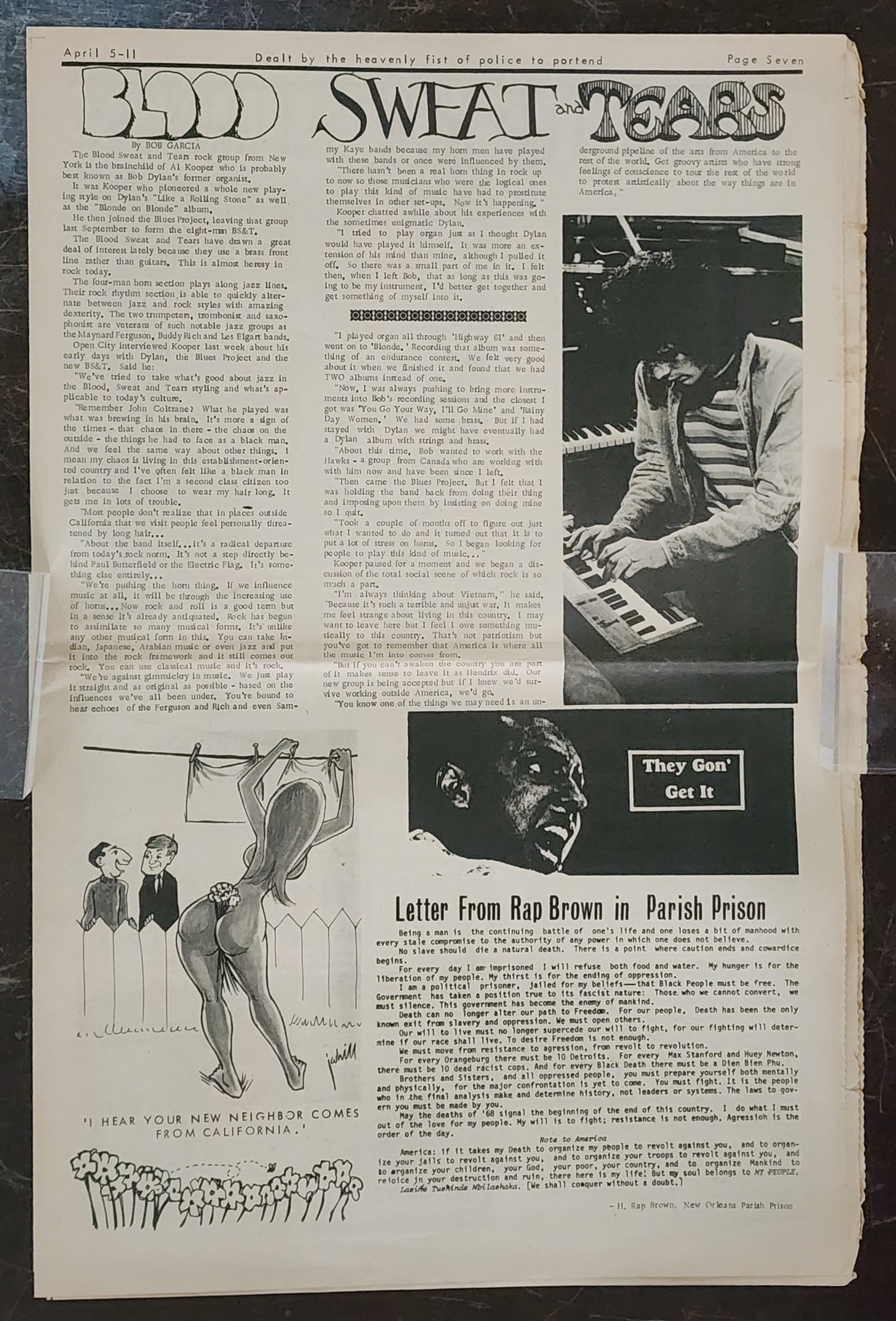 OPEN CITY No. 49, Apr. 5–11, 1968 — Bukowski Notes, Blood Sweat and Tears, H. Rap Brown, LBJ Withdrawal