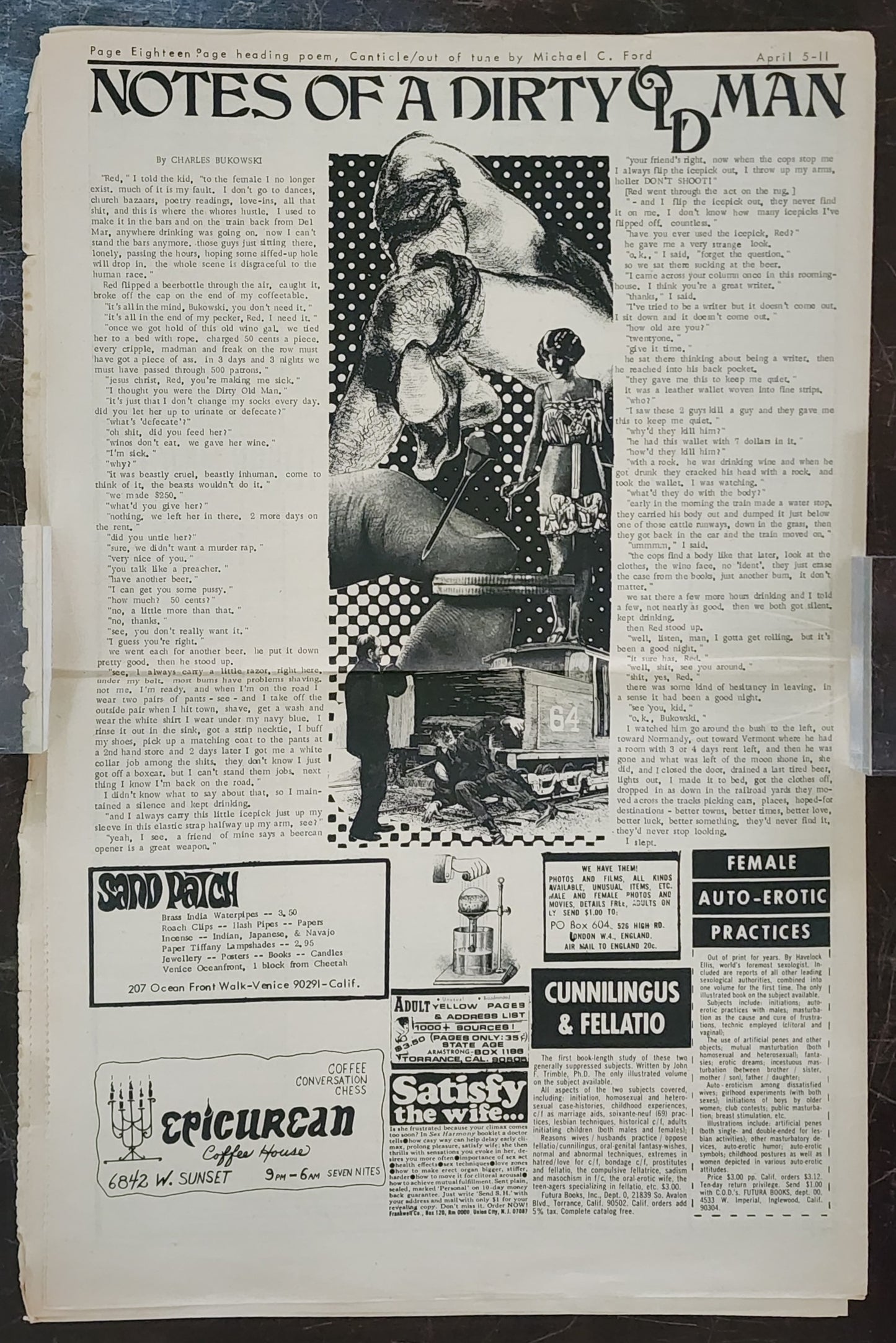 OPEN CITY No. 49, Apr. 5–11, 1968 — Bukowski Notes, Blood Sweat and Tears, H. Rap Brown, LBJ Withdrawal