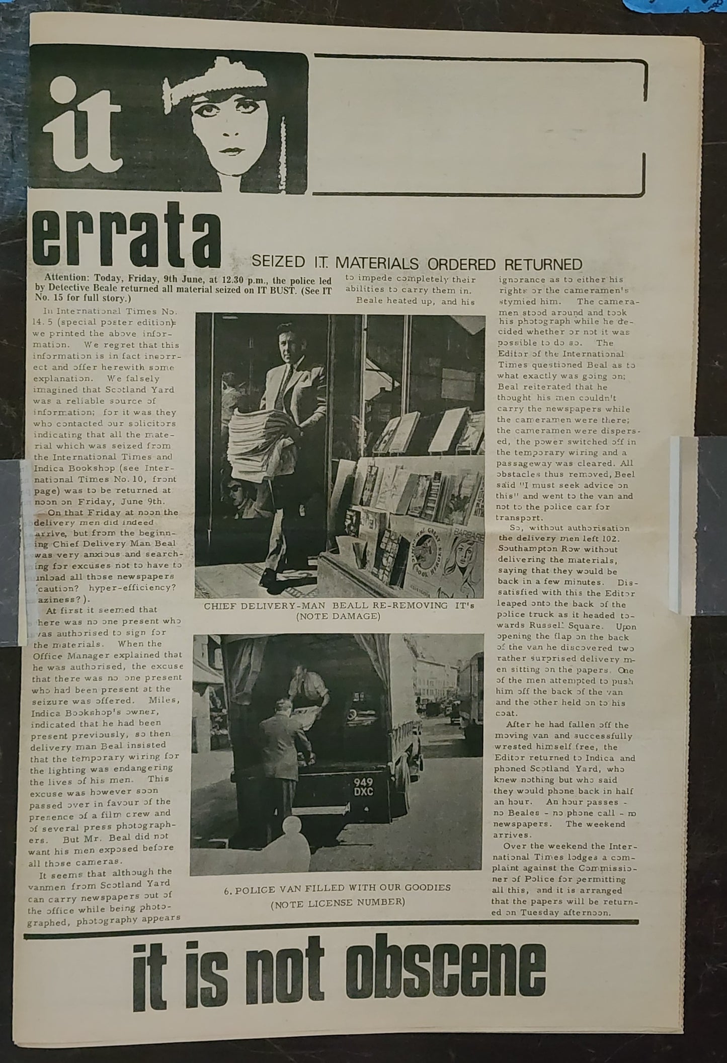 OPEN CITY No. 10, July 7–13, 1967 — Bukowski Interviews Jon Webb of LouJon Press, The Doors, Jefferson Airplane, Richard Pryor, Griffith Park Love-In