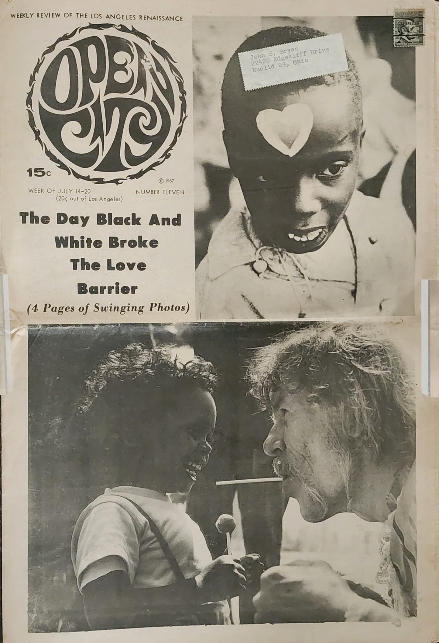 OPEN CITY No. 11, July 14–20, 1967 — Bukowski at University of Arizona, South LA Love-In