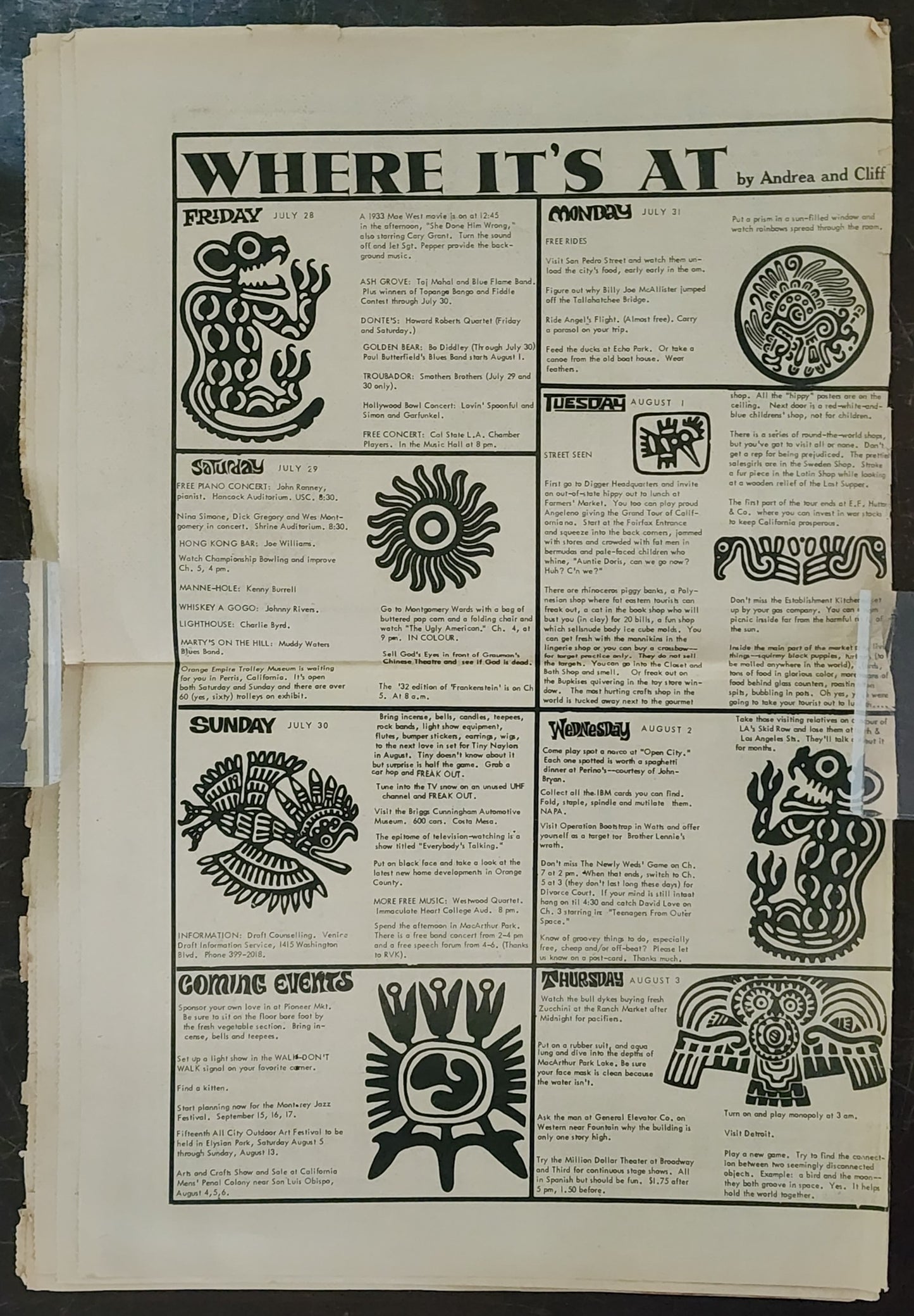 OPEN CITY No. 13, July 28–Aug. 3, 1967 — Bukowski Notes, Detroit Riots, Nina Simone, Simon & Garfunkel, Paul Butterfield Blues Band