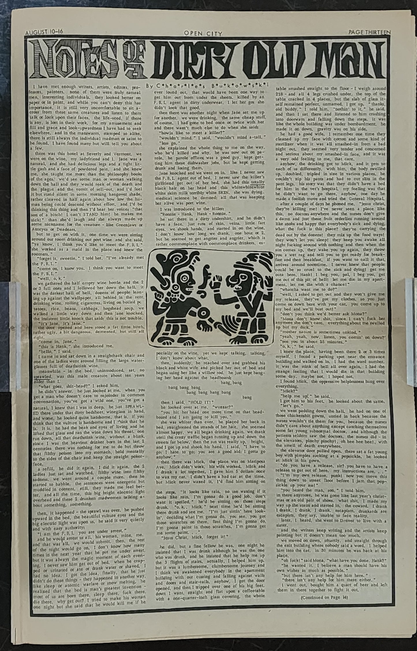 OPEN CITY No. 15, Aug. 10–16, 1967 — Bukowski Notes, Hiroshima Day March, Dr. Linus Pauling, How to Beat the Draft