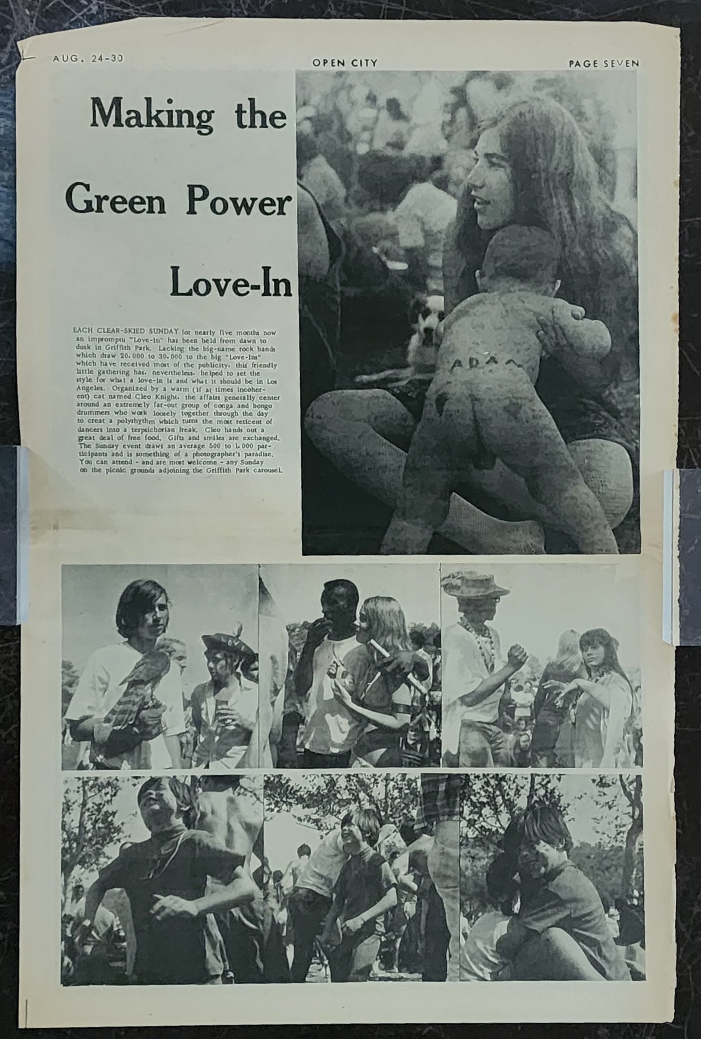 OPEN CITY No. 17, Aug. 24–30, 1967 — Bukowski Notes, The Doors at the Whisky, Jimi Hendrix Experience, Griffith Park Love-In