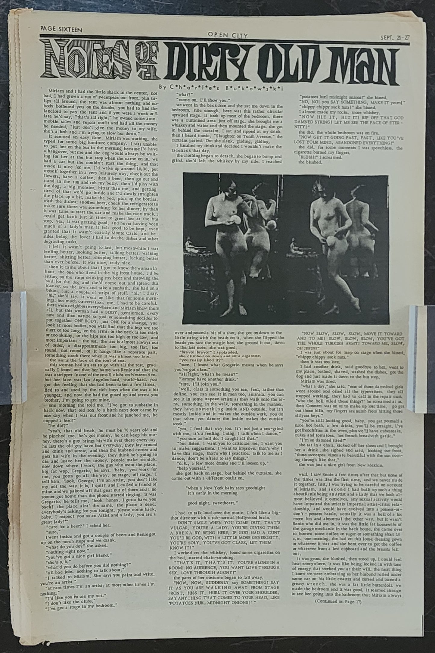 OPEN CITY No. 21, Sept. 21–27, 1967 — Bukowski Notes, Rolling Stones, The Doors, Bob Dylan, Dizzy Gillespie, Lightnin' Hopkins