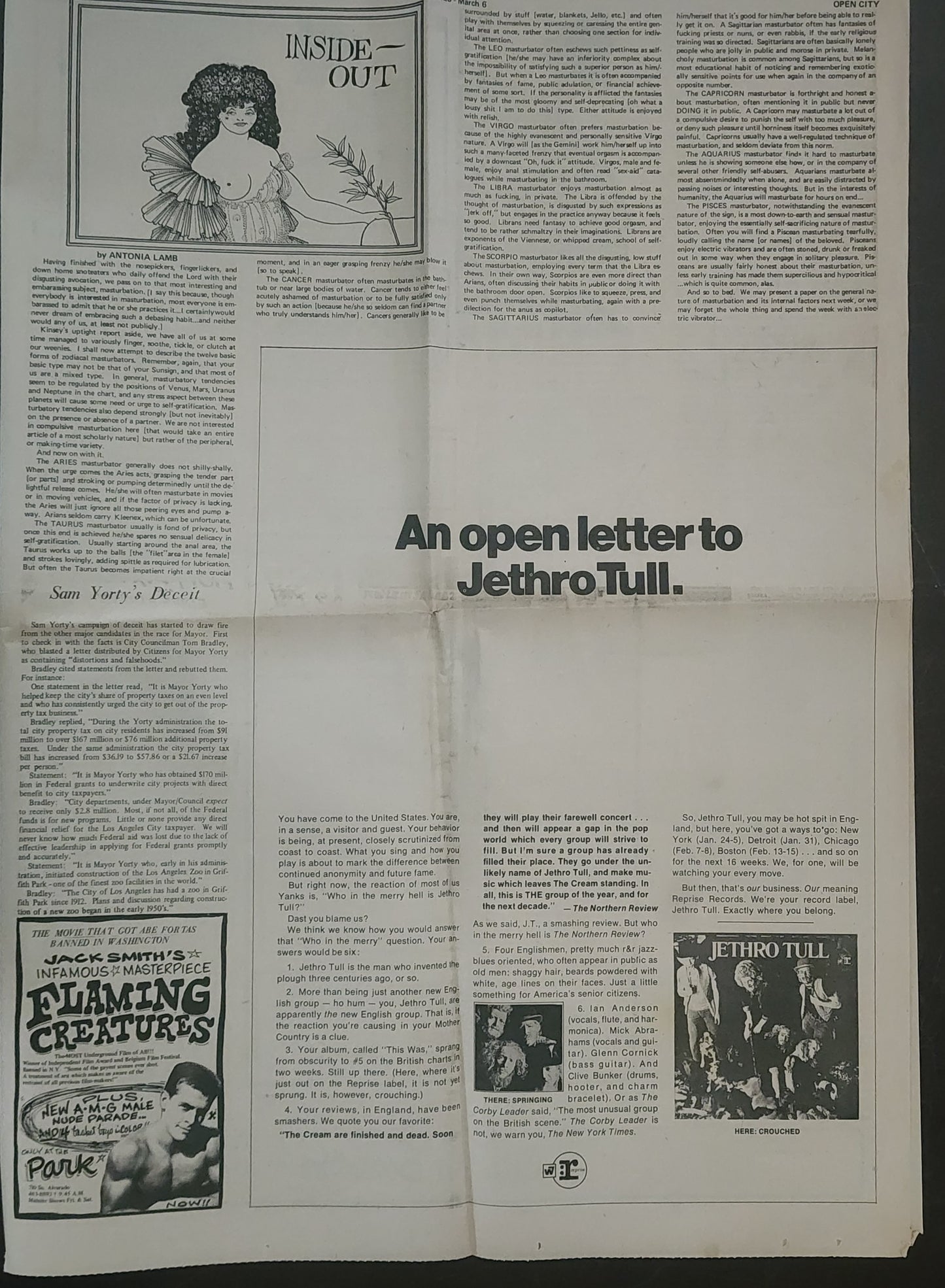 That's No. 89, Feb. 28–Mar. 6, 1969 — Bukowski Notes, Jethro Tull, Warhol's Flesh, GI Resistance, Jail Rapes Investigation