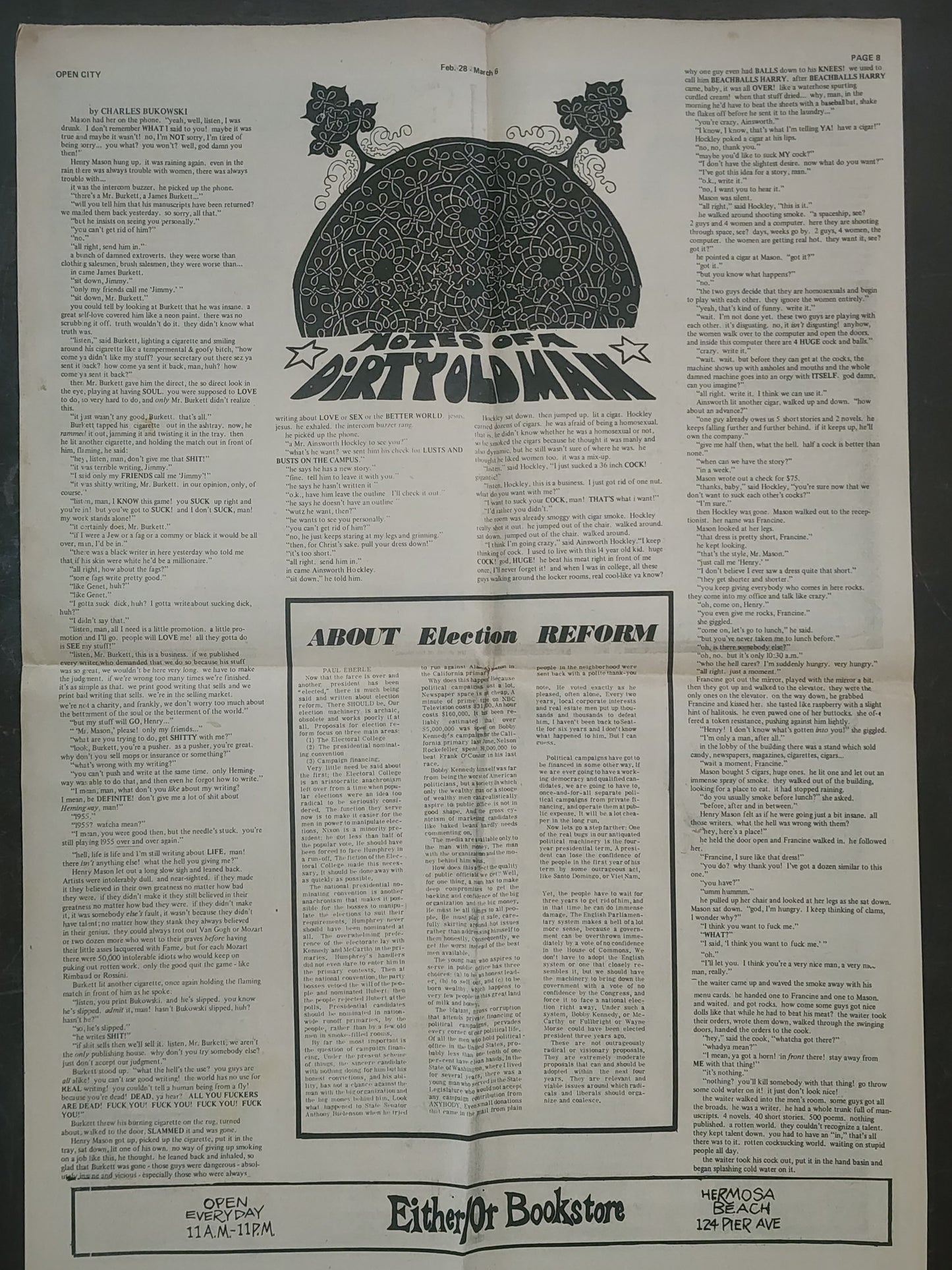 That's No. 89, Feb. 28–Mar. 6, 1969 — Bukowski Notes, Jethro Tull, Warhol's Flesh, GI Resistance, Jail Rapes Investigation