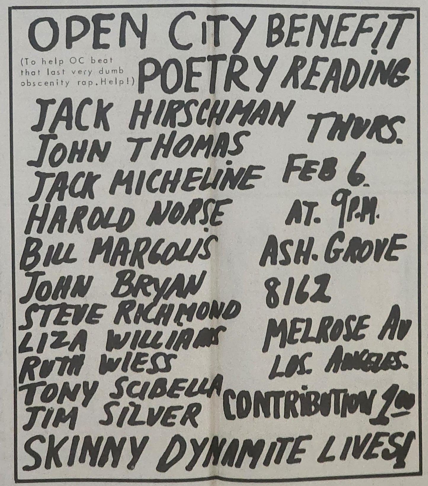 OPEN CITY No. 88, Jan. 24–30, 1969 — Bukowski in the French Quarter, Open City Benefit Poetry Reading, Black Panther Assassinations, Flying Burrito Brothers