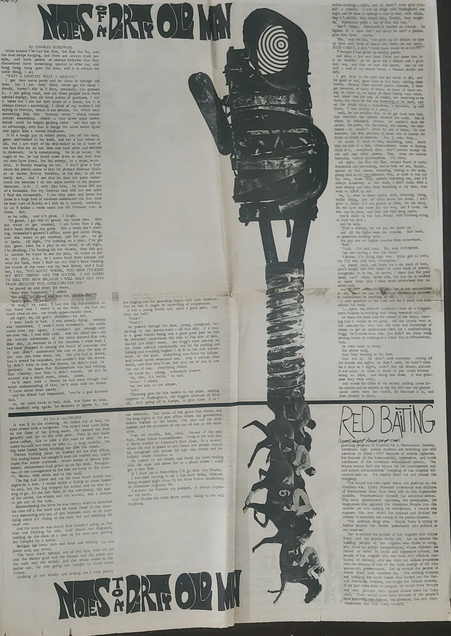 OPEN CITY No. 83, Dec. 20–26, 1968 — Bukowski Notes, The Doors Forum Review,  Eldridge Cleaver Centerfold Poster, Grateful Dead, Country Joe, Everly Brothers, Andy Warhol