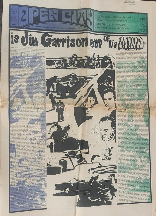 OPEN CITY No. 54, May 31–June 6, 1968 — Bukowski's Weird World, Jim Garrison JFK Investigation, Iron Butterfly, H.P. Lovecraft