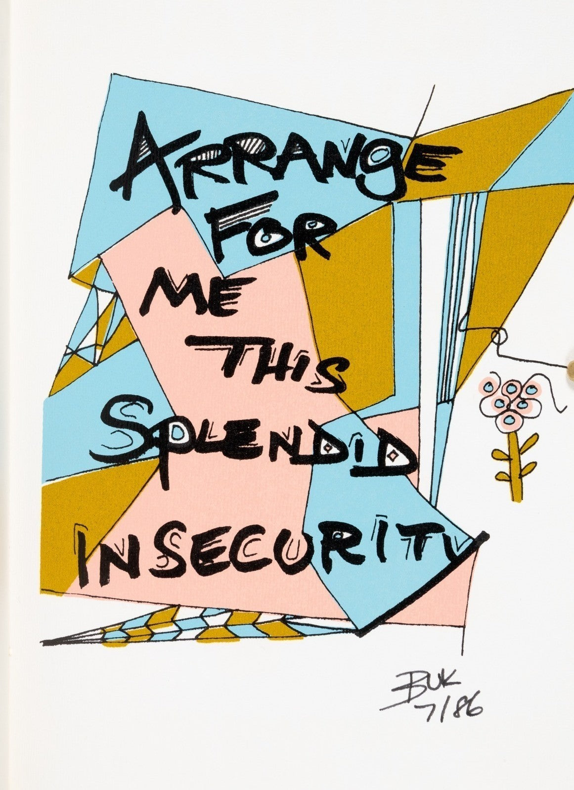 Signed Original Manuscript and Presentation Copy of Book (1/48): You Get So Alone At Times It Just Makes Sense.