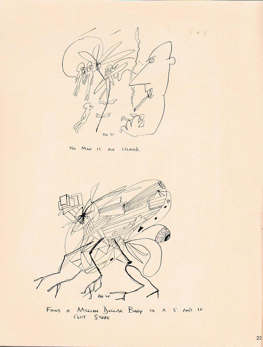 Harrison Street Review -- 11 Early Bukowski Drawings (1965) “Atomic Scribblings From a Manic Age” (1971)