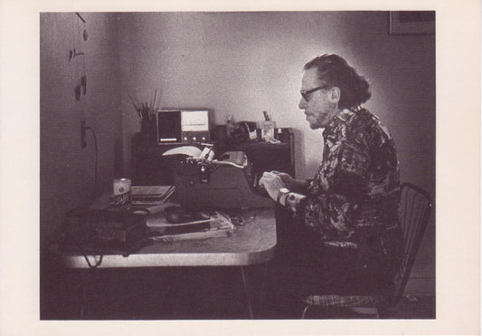 Post Card Featuring Charles Bukowski by Joan Levine Gannij