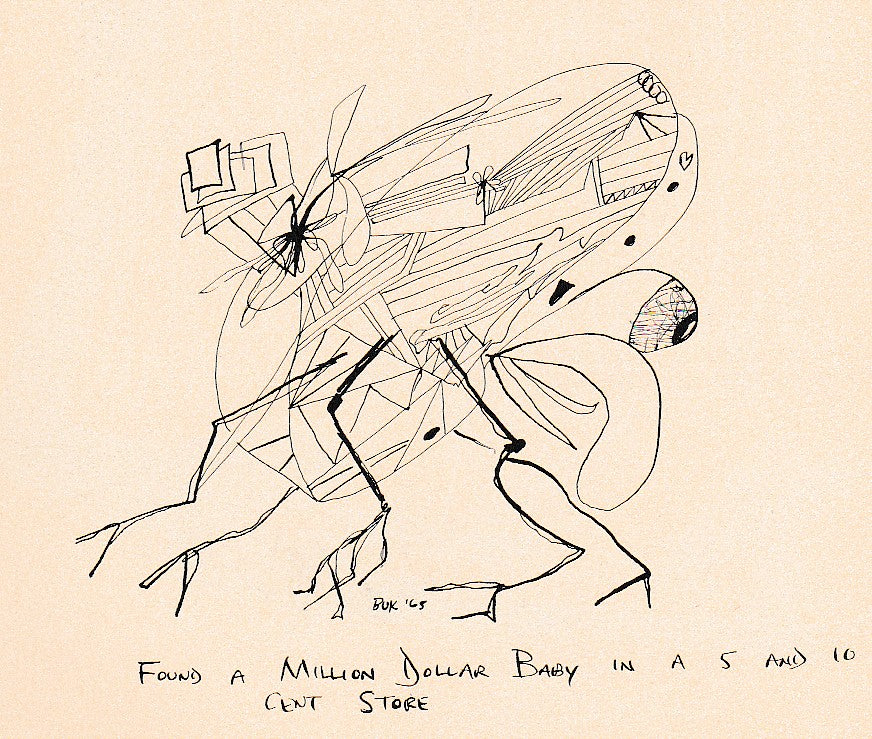 Harrison Street Review -- 11 Early Bukowski Drawings (1965) “Atomic Scribblings From a Manic Age” (1971)