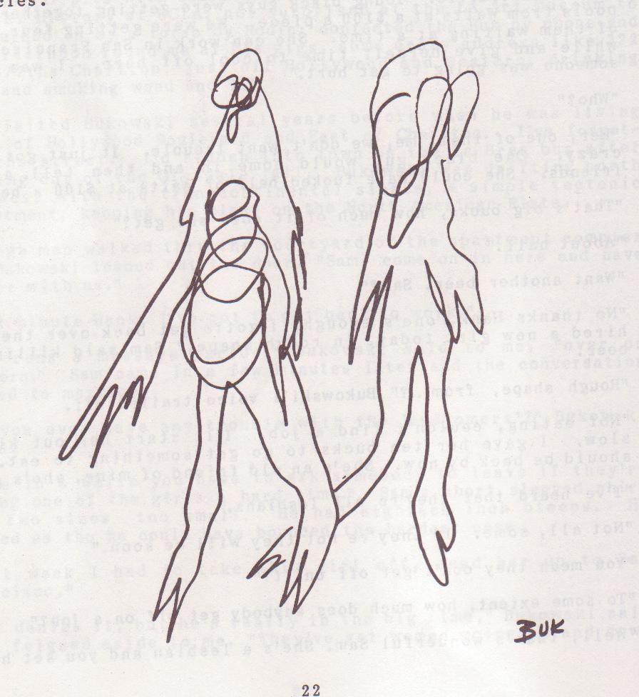 All’s Normal Here: Signed with Drawing by Charles Bukowski (#17/27)