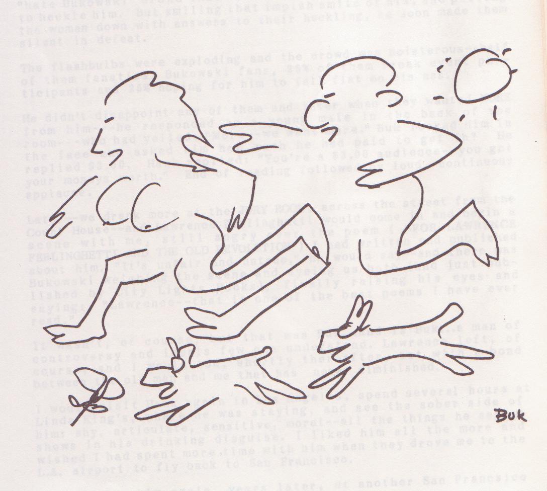 All’s Normal Here: Signed with Drawing by Charles Bukowski (#17/27)