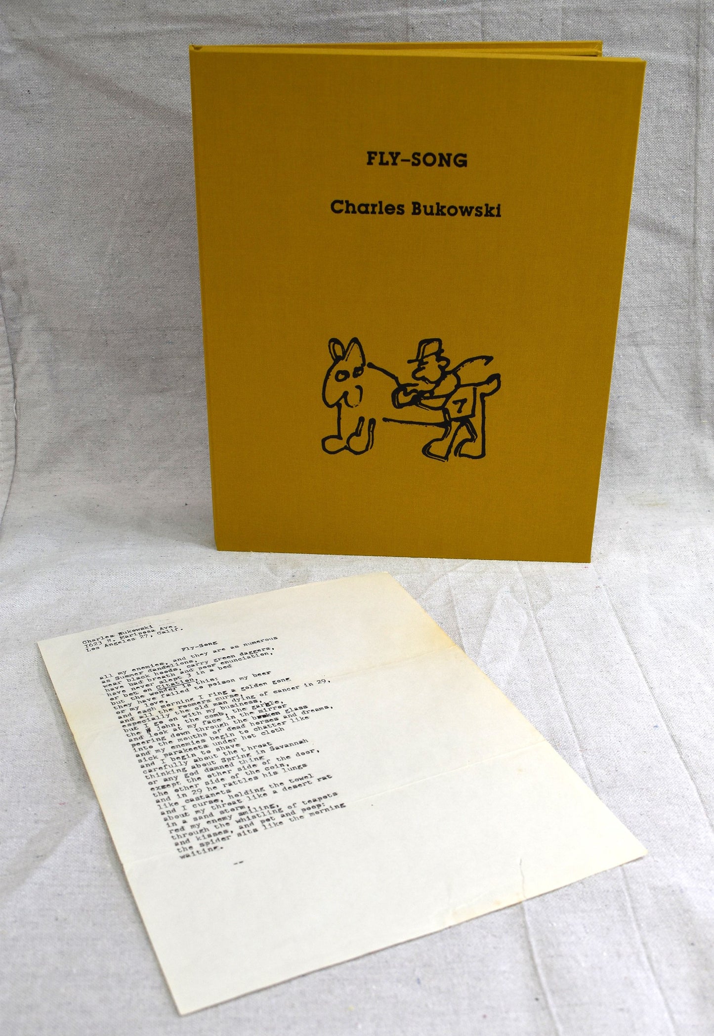 Early Original Typescript: Fly-Song by Charles Bukowski