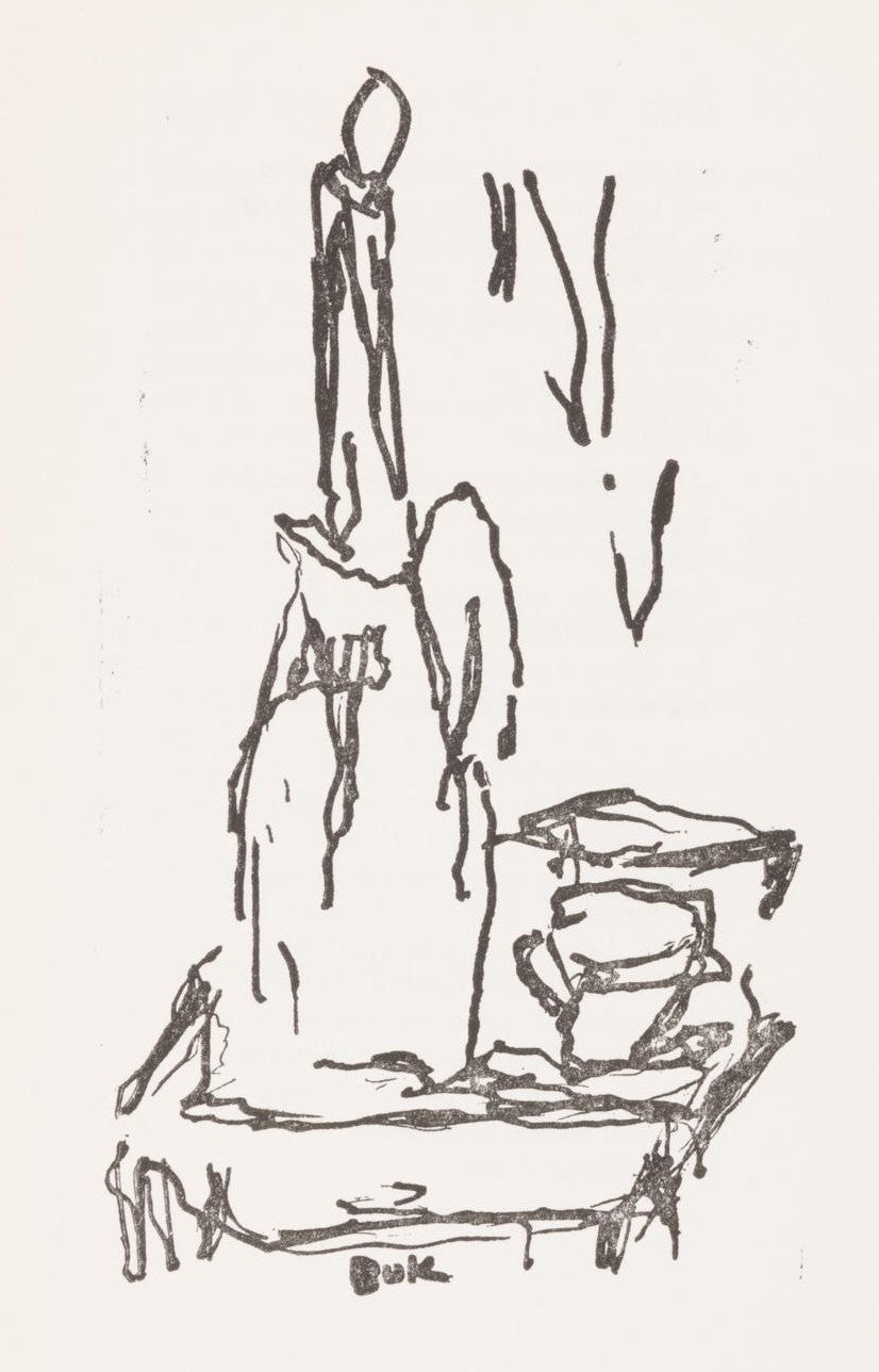 Inscribed with Original Drawing by Charles Bukowski: Poems and Drawings (1962)