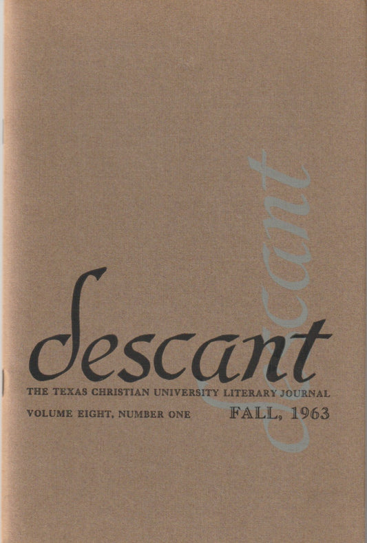 Descant Vol. 8, No. 1 -- Early Critical Study of Charles Bukowski (1963)