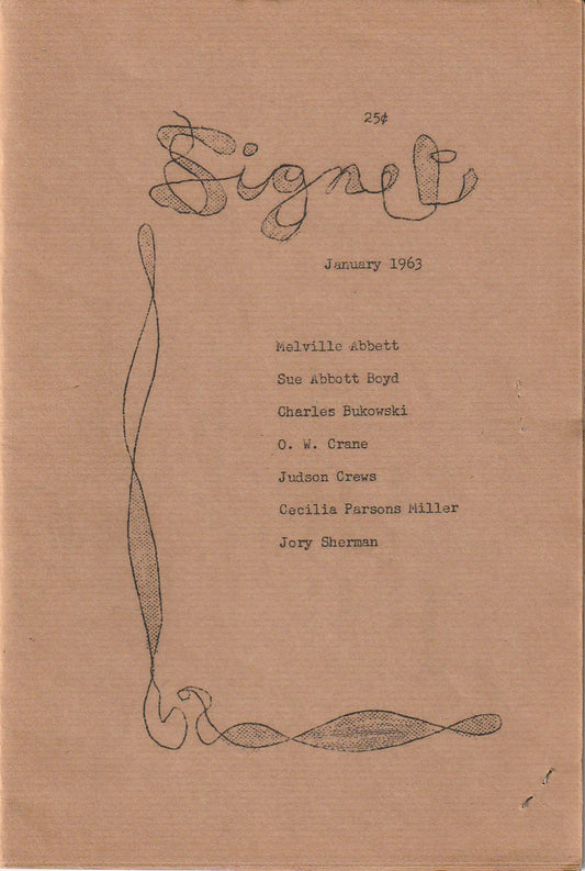 Signet Vol. 5, No. 1 -- One Uncollected, One First Appearance Poem by Charles Bukowski (1963)