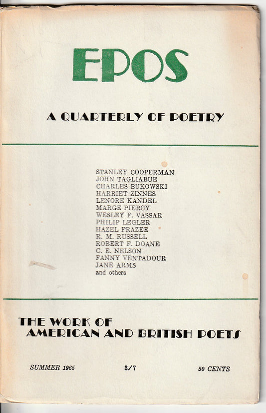 EPOS Vol. 16, No. 4 -- One Charles Bukowski Poem (1965)