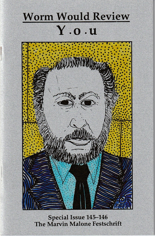 Wormwood Review 145 – 146 #539/600 -- Final Issue: Special Marvin Malone Issue of Wormwood Review with Charles Bukowski Drawings and Short Poem, Malone, Malone.