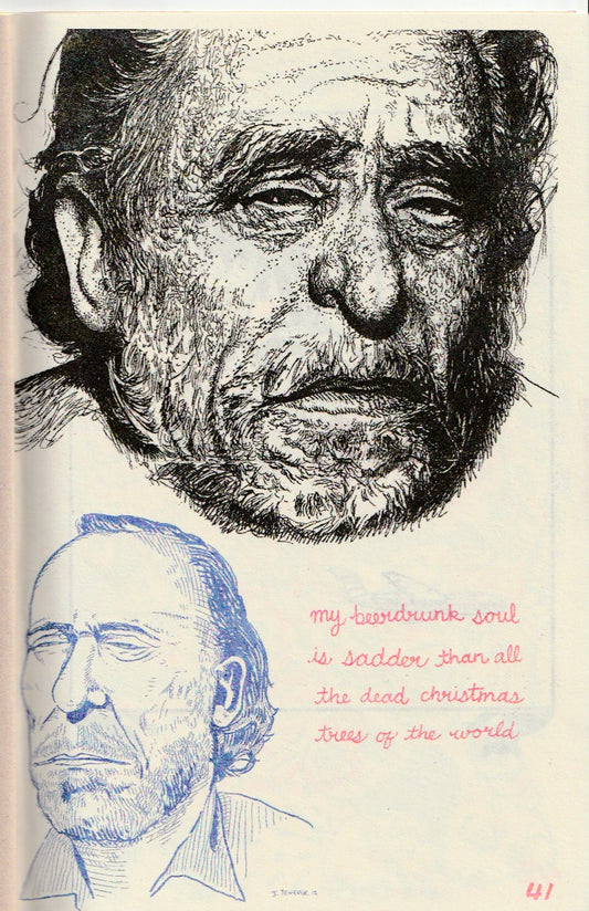 Charles Bukowski Portrait in Tiny Splendor Anthology