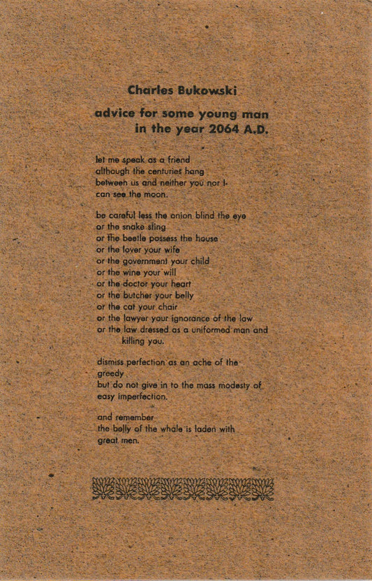 Advice for Some Young Man in the Year 2064 A.D. – Cardboard Variant (2006)