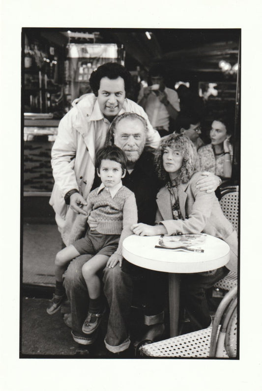Bukowski and Linda Lee in Paris (4” x 5.75”) signed by Carlos Freire
