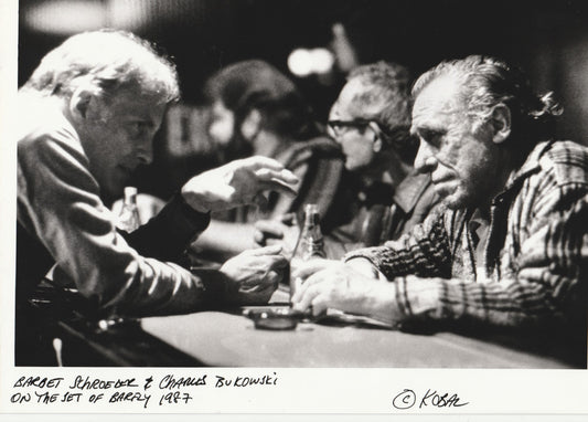 Barbet Schroeder & Bukowski on the Barfly Set (1987)