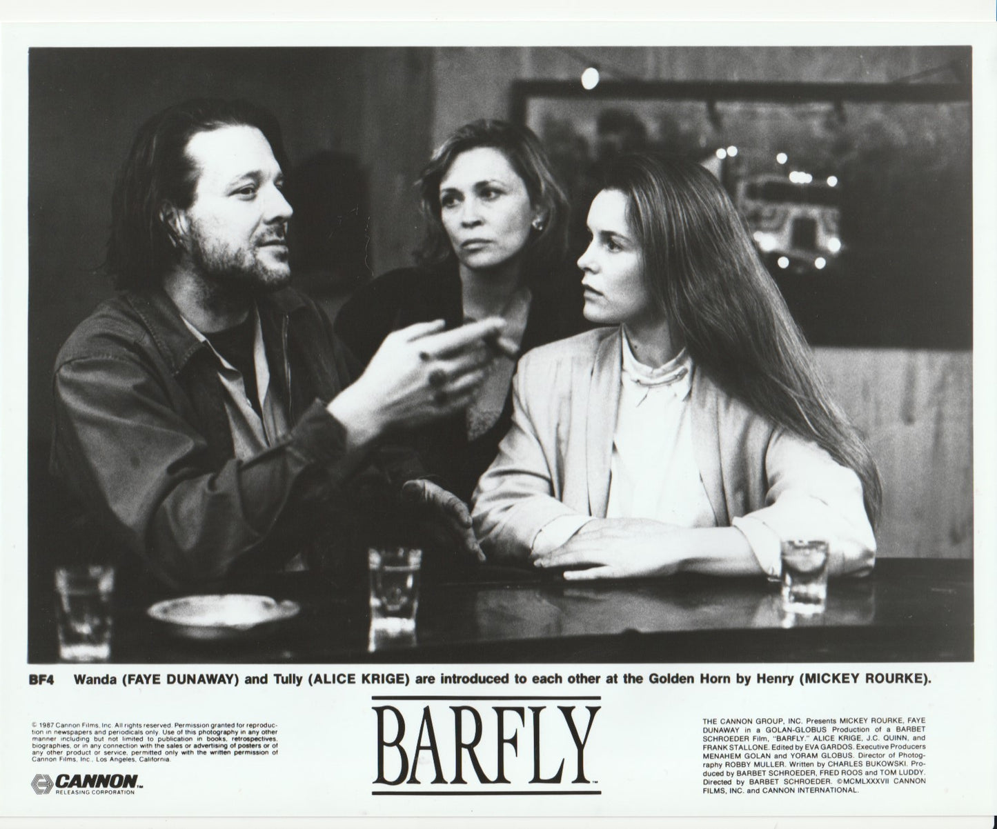 Official Barfly Promotional Photograph: Wanda and Tully Meet