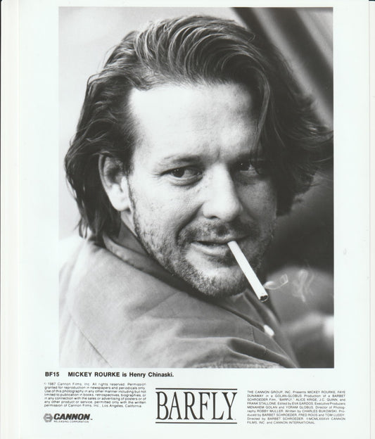 Official Barfly Promotional Photograph: Henry with a Cigarette