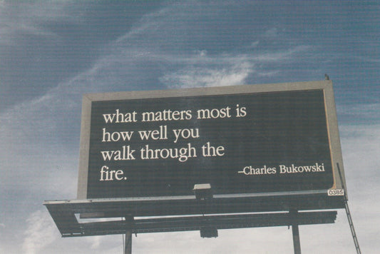 Charles Bukowski Postcard from Poet on the Edge: Huntington Library Exhibit (2011)