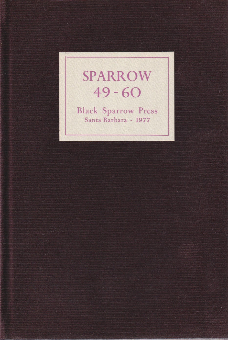 Sparrow: Four Hardcover Anthologies: (1973-1978)