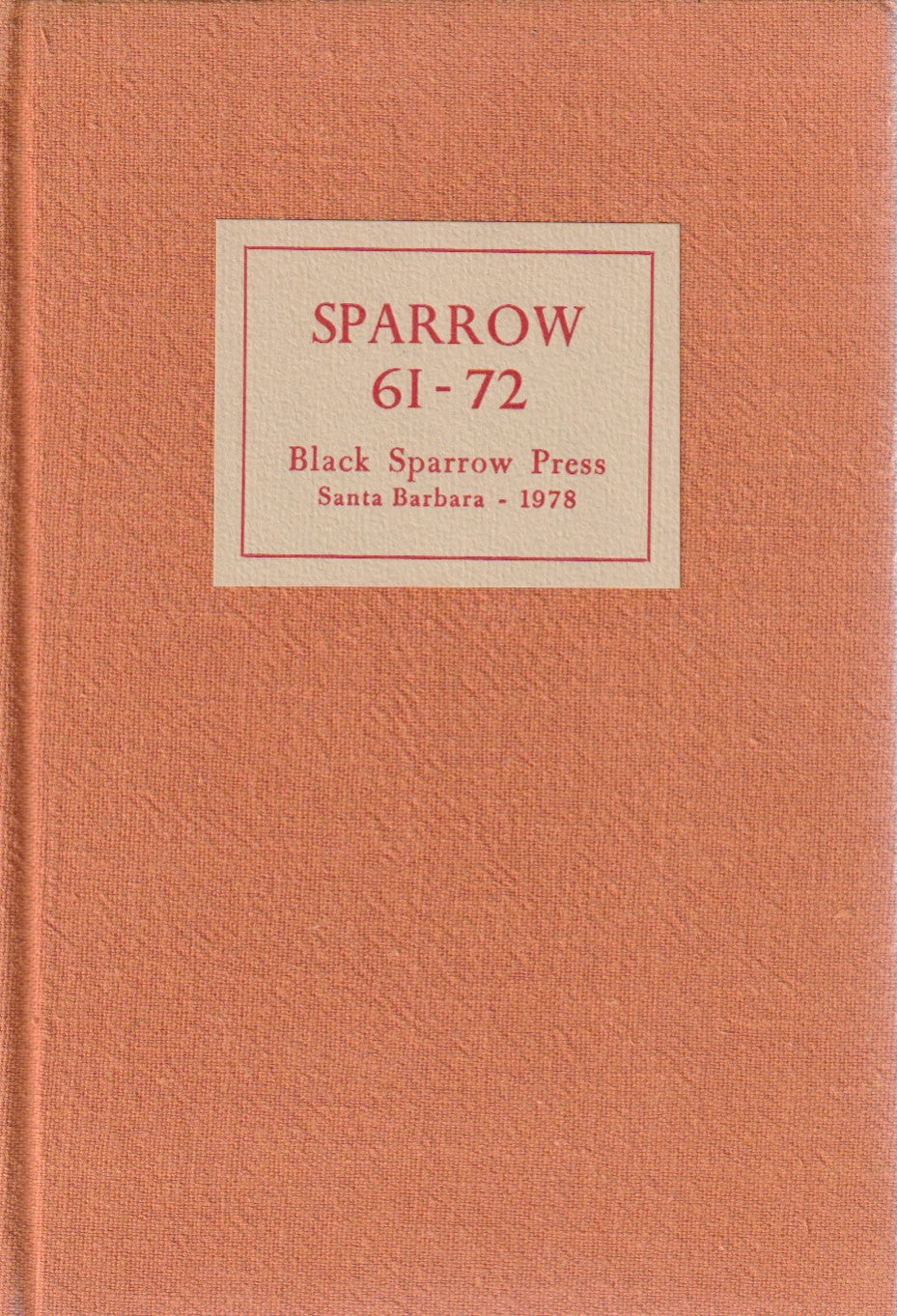 Sparrow: Four Hardcover Anthologies: (1973-1978)