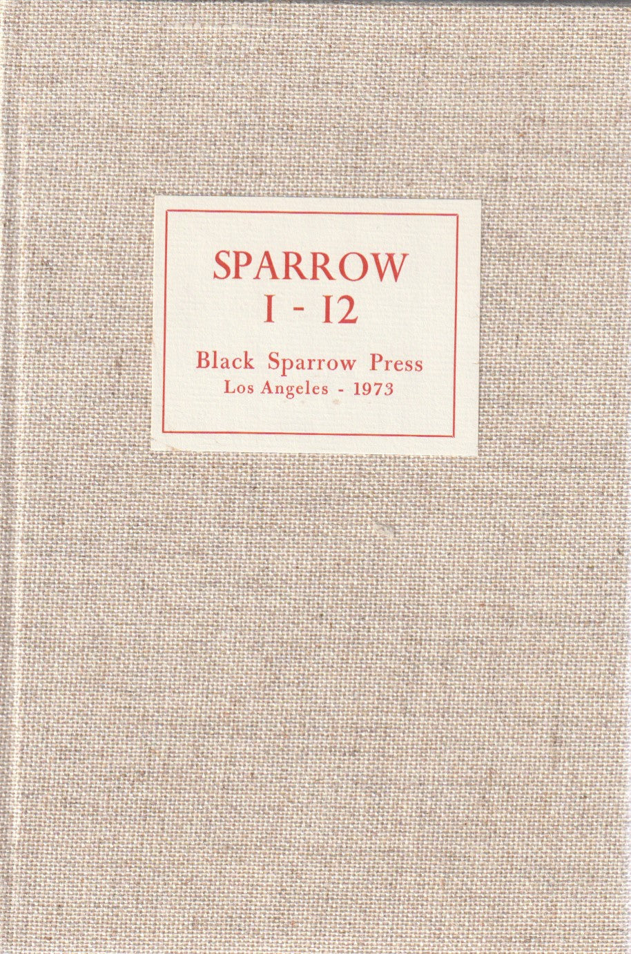 Sparrow: Four Hardcover Anthologies: (1973-1978)