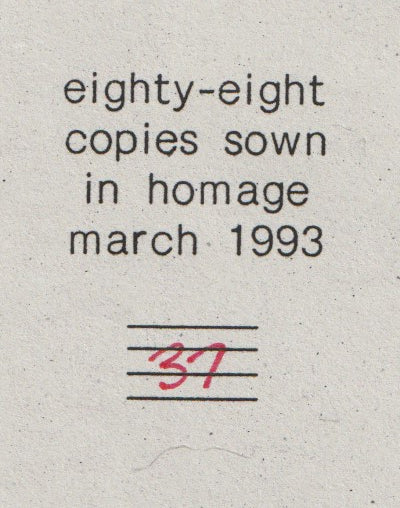 jon edgar webb: the editor’s bit and obit #33/88,  ecs Chapbook (1993)