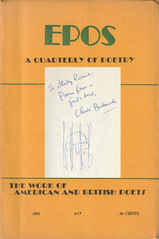 Inscribed with Original Drawing by Charles Bukowski: Poems and Drawings (1962)